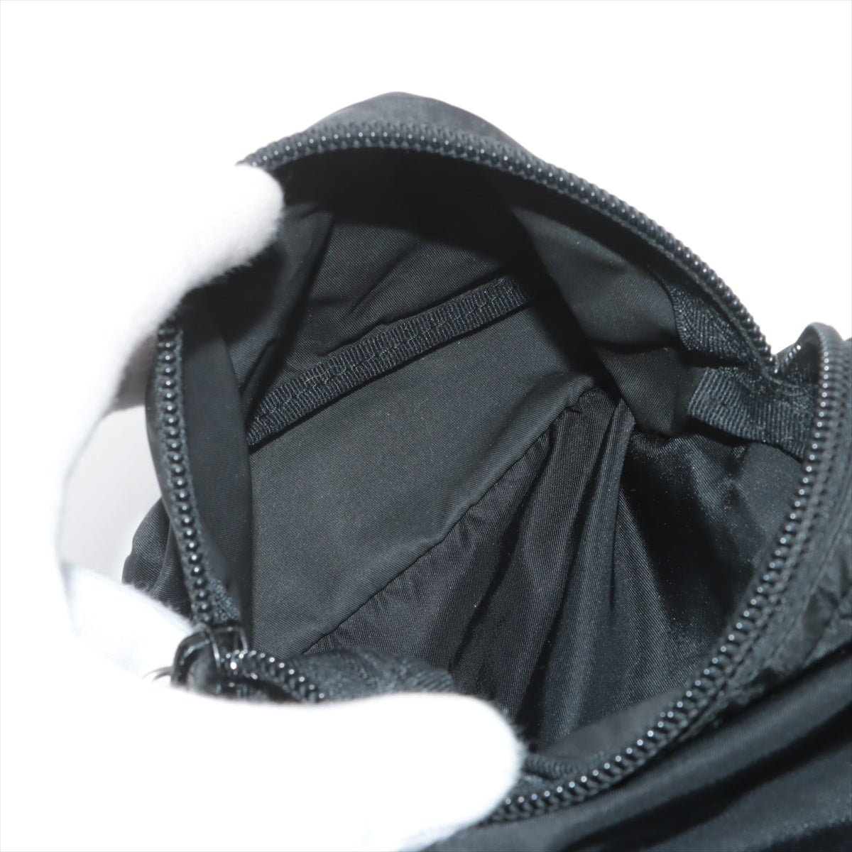 Prada Tessuto Saffiano Nylon Leather Drawstring Backpack Black