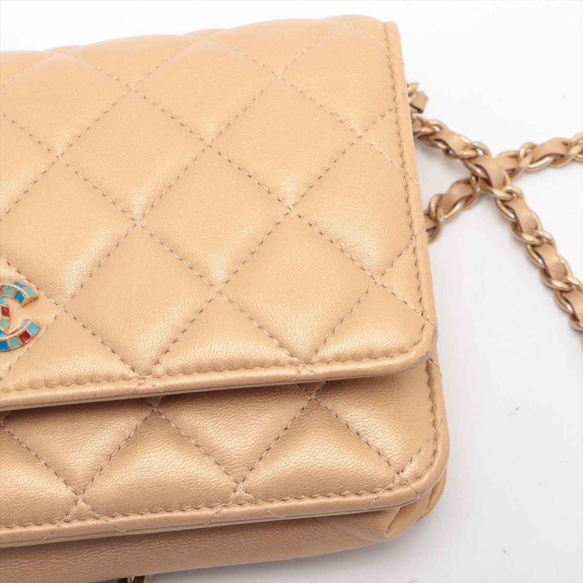 Chanel Multicolor CC Logo Matelasse Lambskin Chain Shoulder Bag Gold * PREORDER *