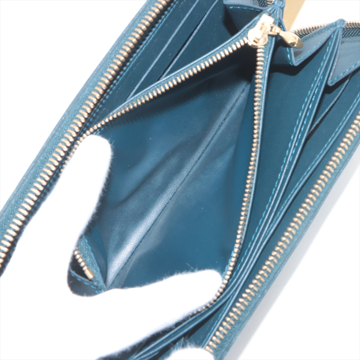 Louis Vuitton Monogram Vernis Zippy Wallet Bleu Nuit