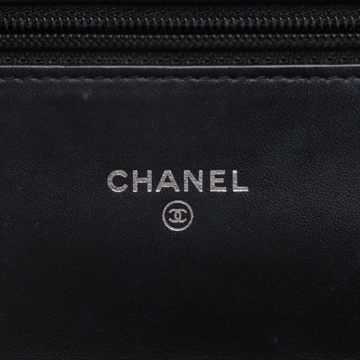 High Quality Chanel CC Logo Matelasse Patent Leather Chain Wallet Black