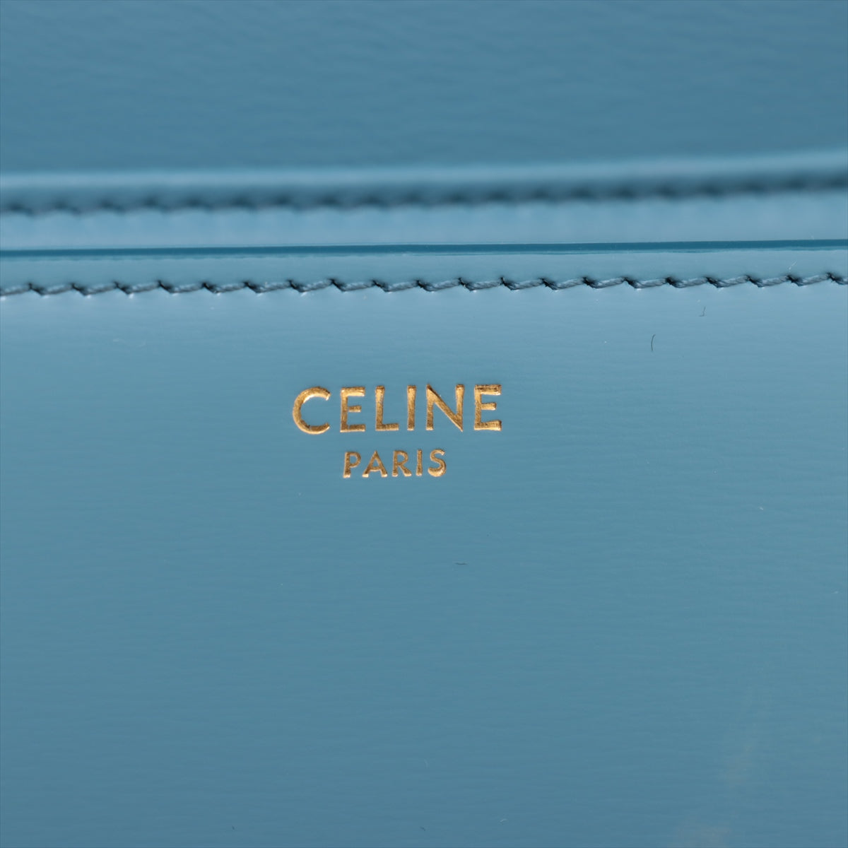 Luxury Celine Teen Triomphe Leather Shoulder Bag Blue
