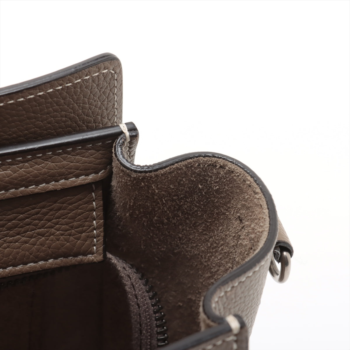 Preloved Celine Luggage Nano Shopper Leather Handbag Greige