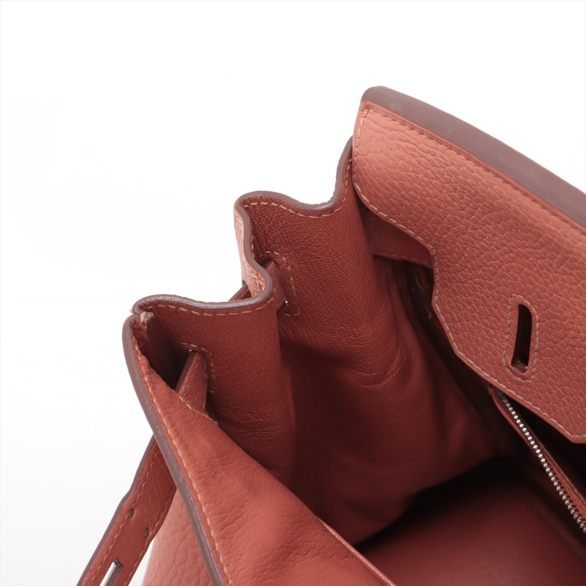 Luxury Hermes Birkin 30 Taurillon Clemence Handbag Rosy