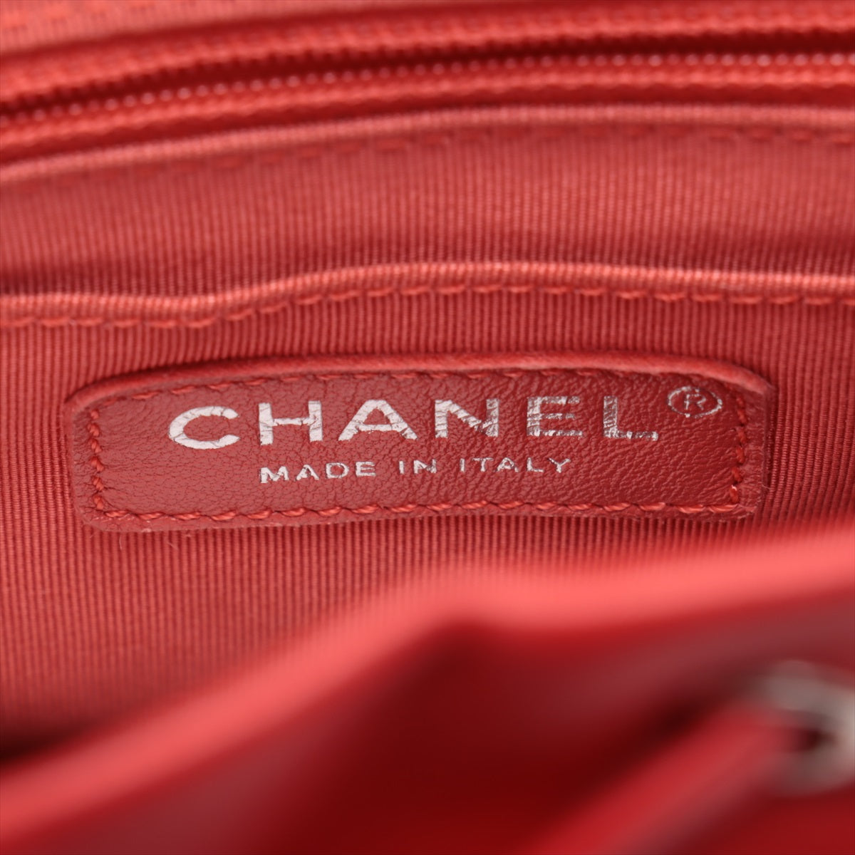 Chanel CC Logo Matelasse Lambskin Chain Drawstring Backpack Red * PREORDER *