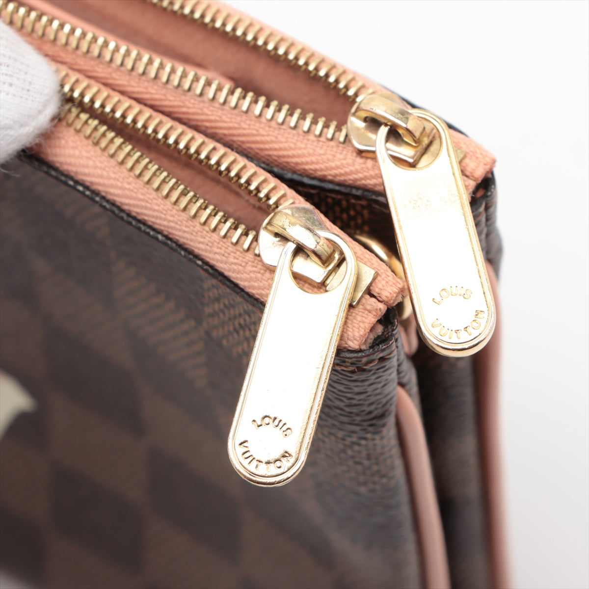Louis Vuitton LV Logo Damier Double Zip Pochette Bag * PREORDER *