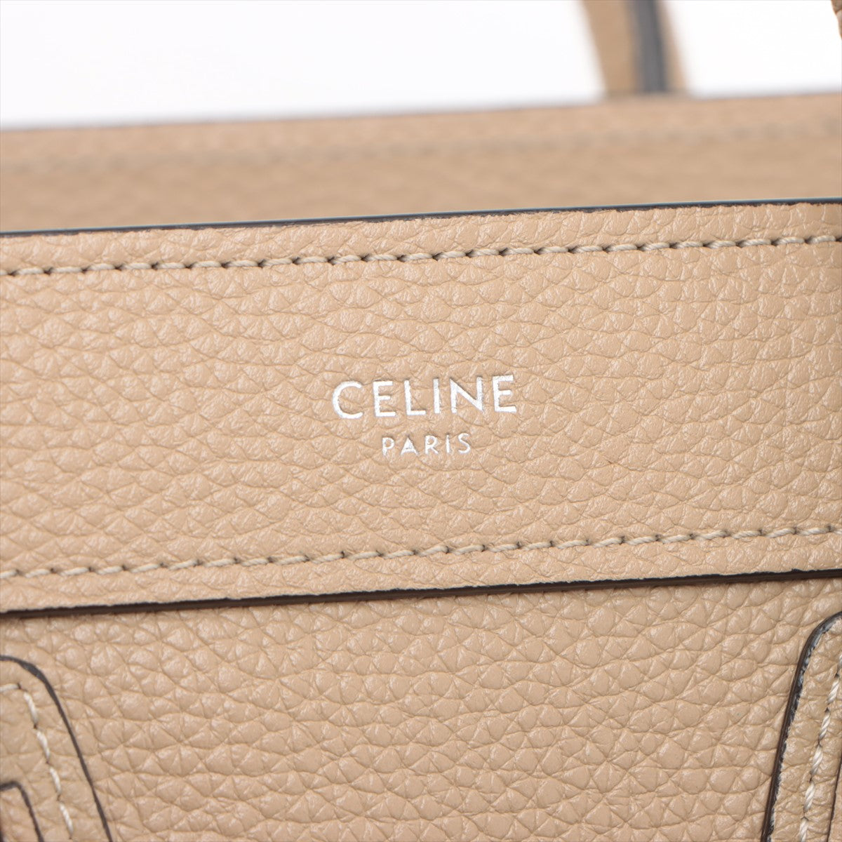 Celine Luggage Nano Leather Two-Way Shopper Handbag Beige * PREORDER *
