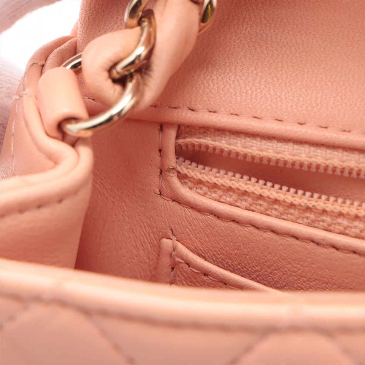 Chanel CC Logo Mini Matelasse 20 Lambskin Single Flap Single Chain Bag Salmon Peach * PREORDER *