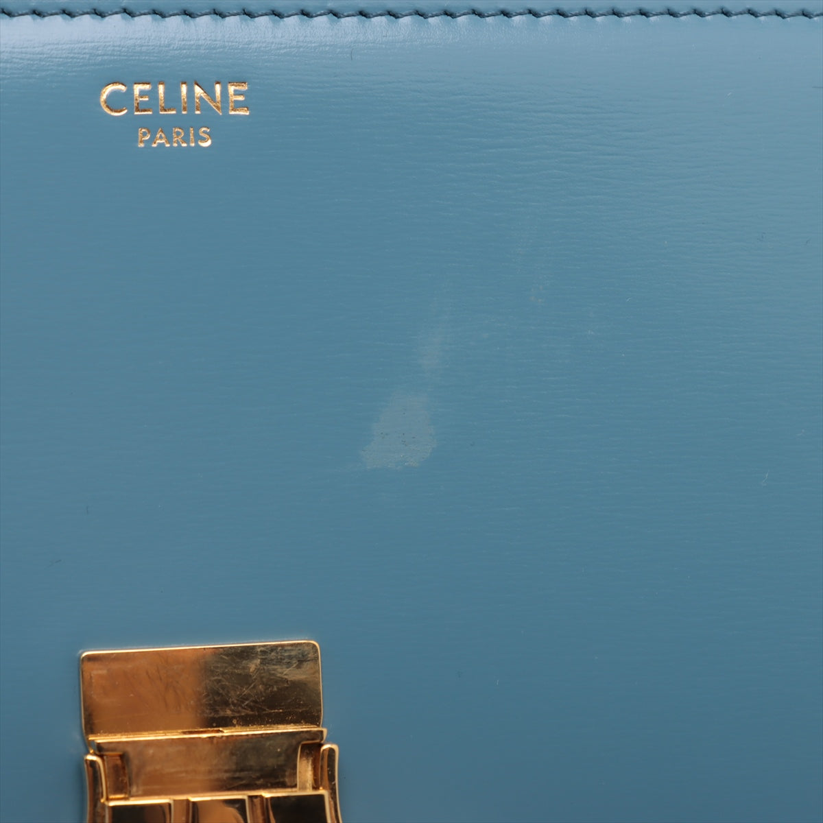 Premium Celine Teen Triomphe Leather Shoulder Bag Blue