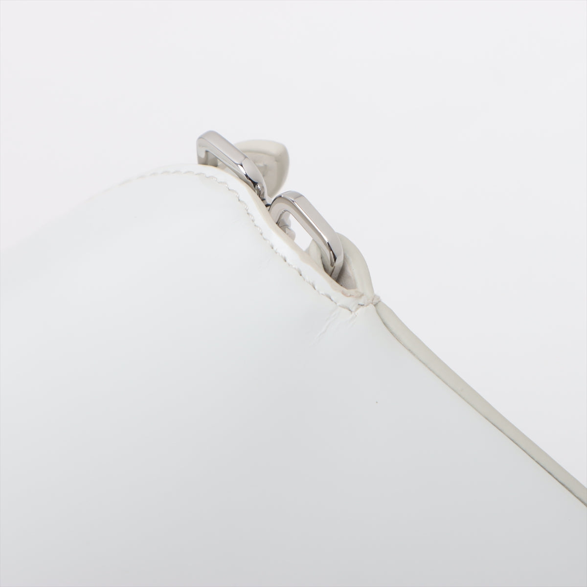 Premium Prada Cleo Brushed Leather Shoulder Bag White