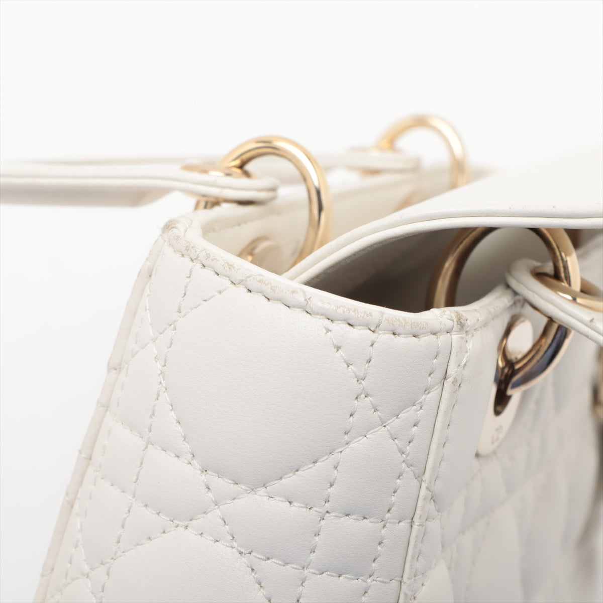 Christian Dior My Lady Dior Cannage Leather Two-Way Handbag White * PREORDER *