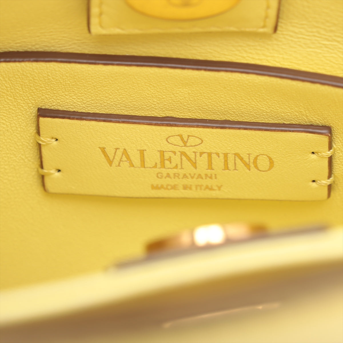 Valentino Garavani Roman Stud Leather Shoulder Bag Yellow * PREORDER *