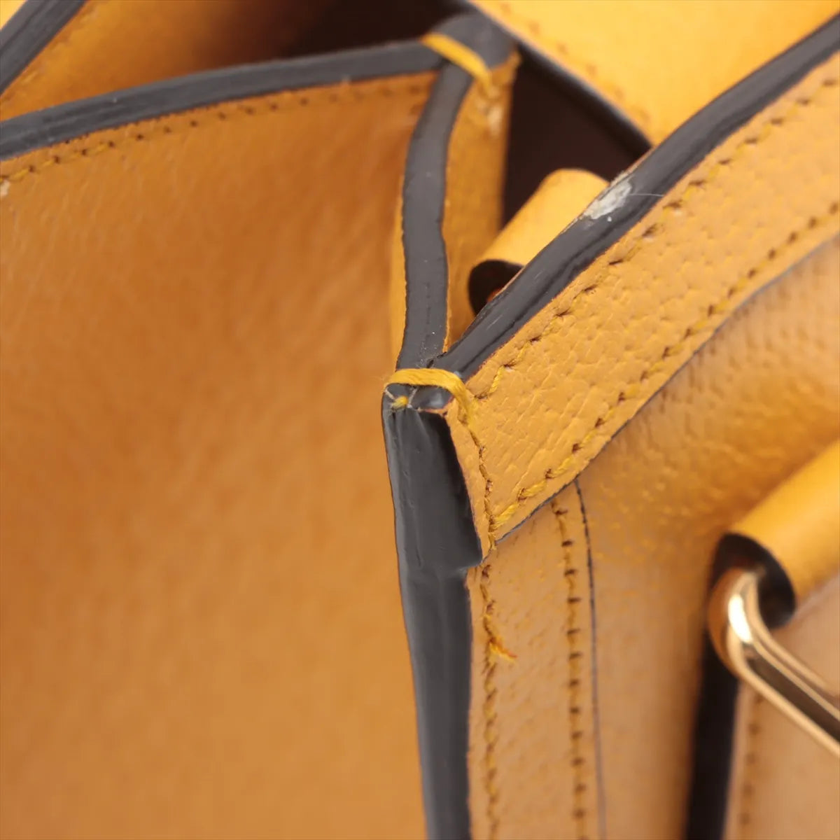 Best Second Hand Buy Second Hand Gucci GG Logo Bamboo Diana Leather Small Tote Bag Yellow