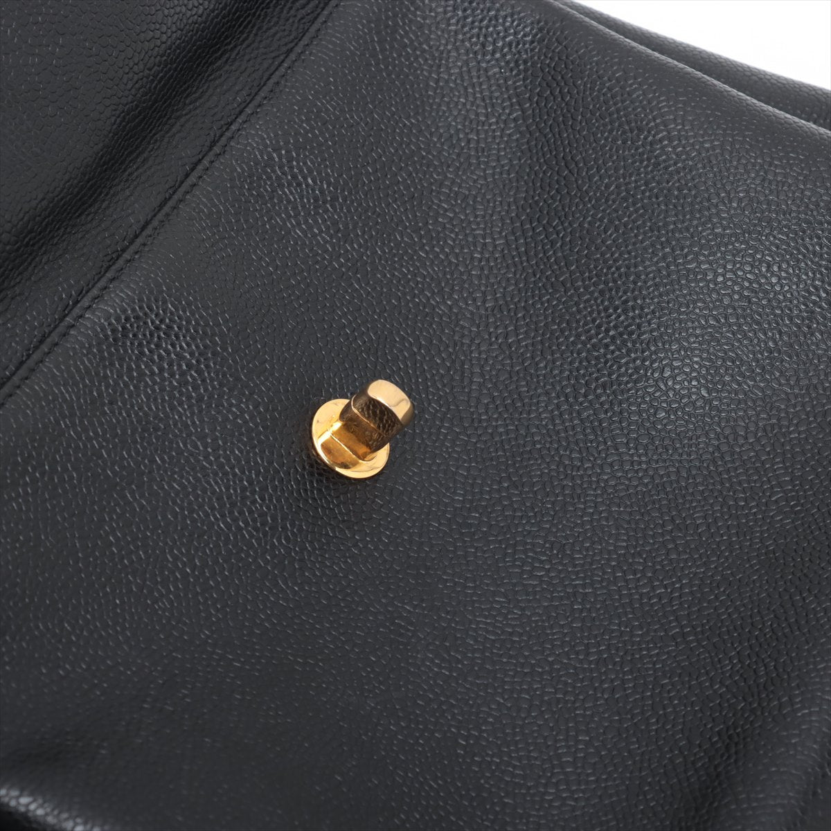 Chanel Vintage CC Logo Caviar Skin Pocket Chain Shoulder Tote Bag Black * PERORDER *