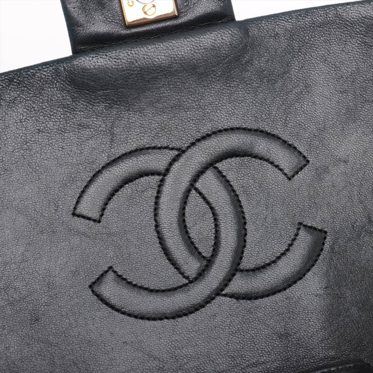 Chanel CC Logo Matelasse Lambskin Single Flap Double Chain Bag Black * PREORDER *