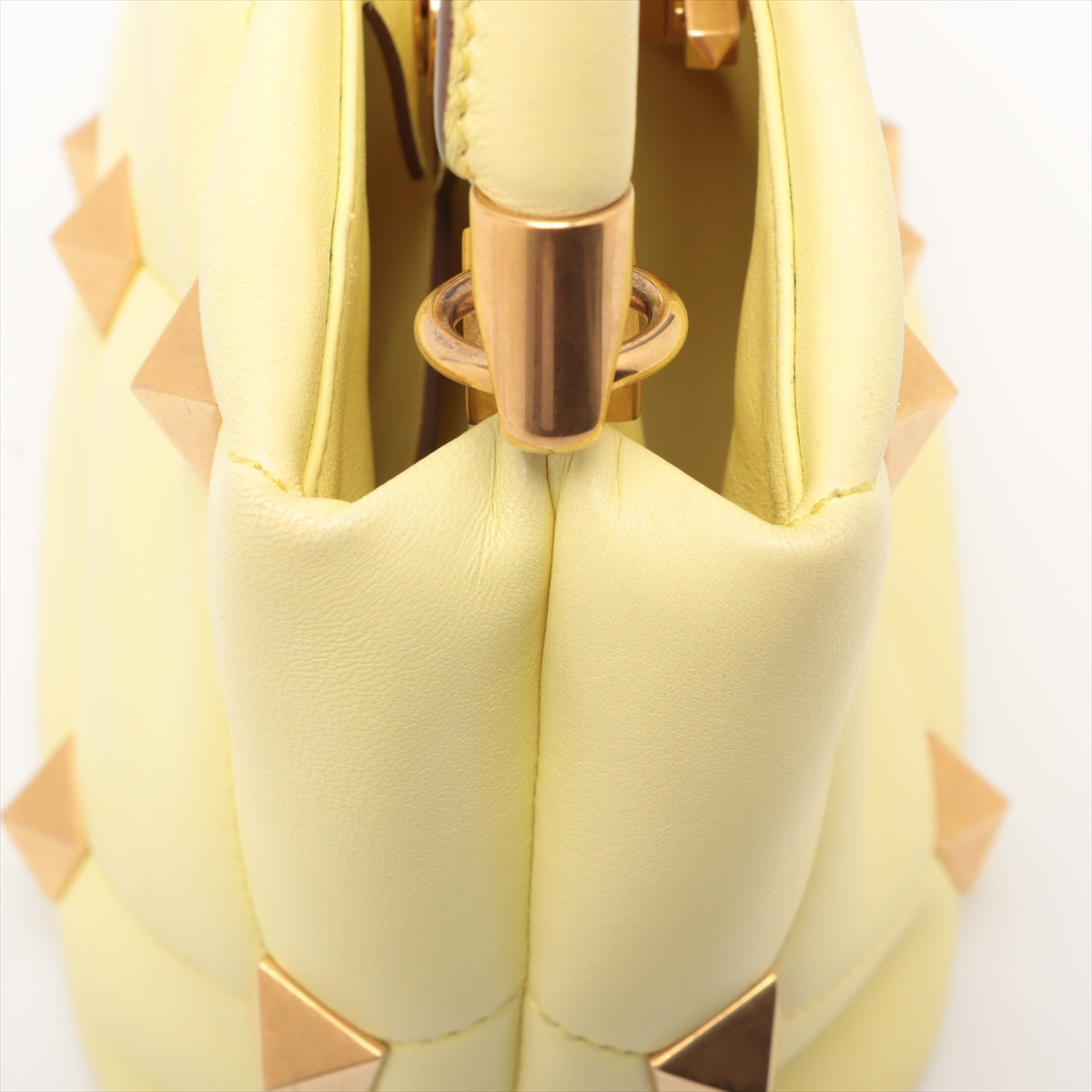 Valentino Garavani Roman Stud Leather Shoulder Bag Yellow * PREORDER *