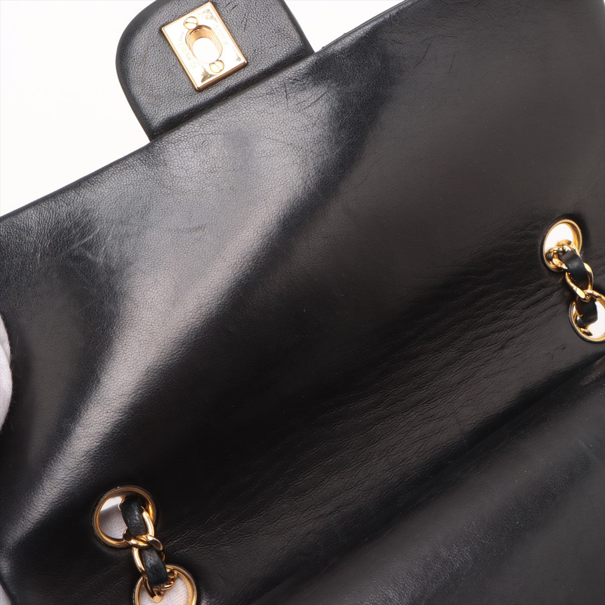 Chanel CC Logo Matelasse Lambskin Double Flap Double Chain Bag Black * PREORDER *