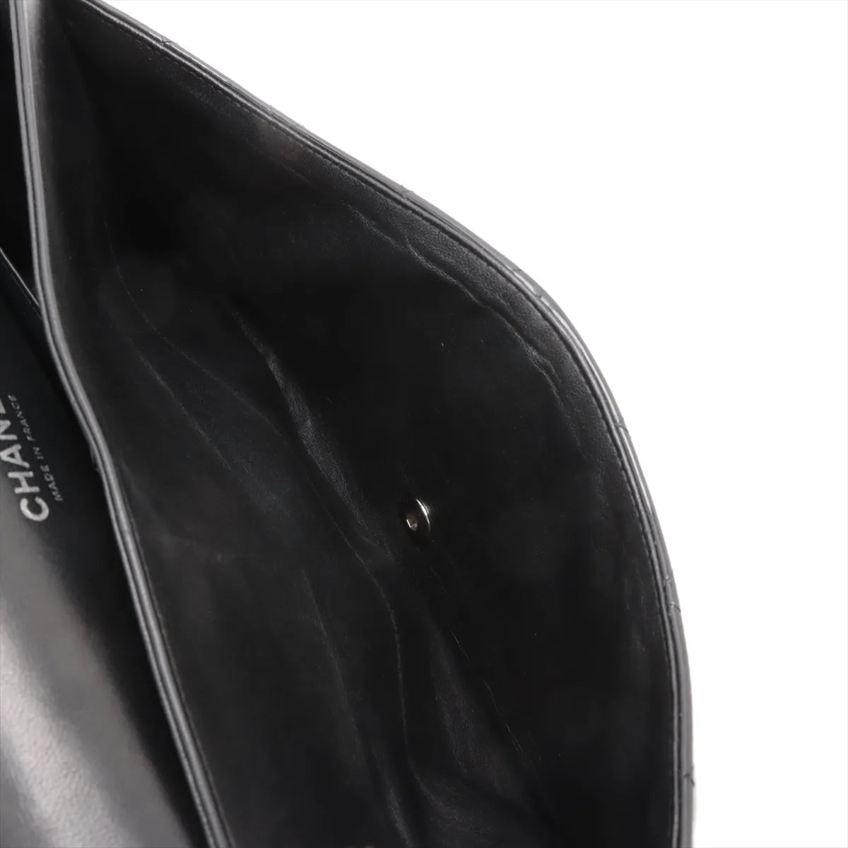 Chanel CC Logo Dekamatrasse 34 Maxi Patent Leather Double Flap Double Chain Bag Black * PREORDER *