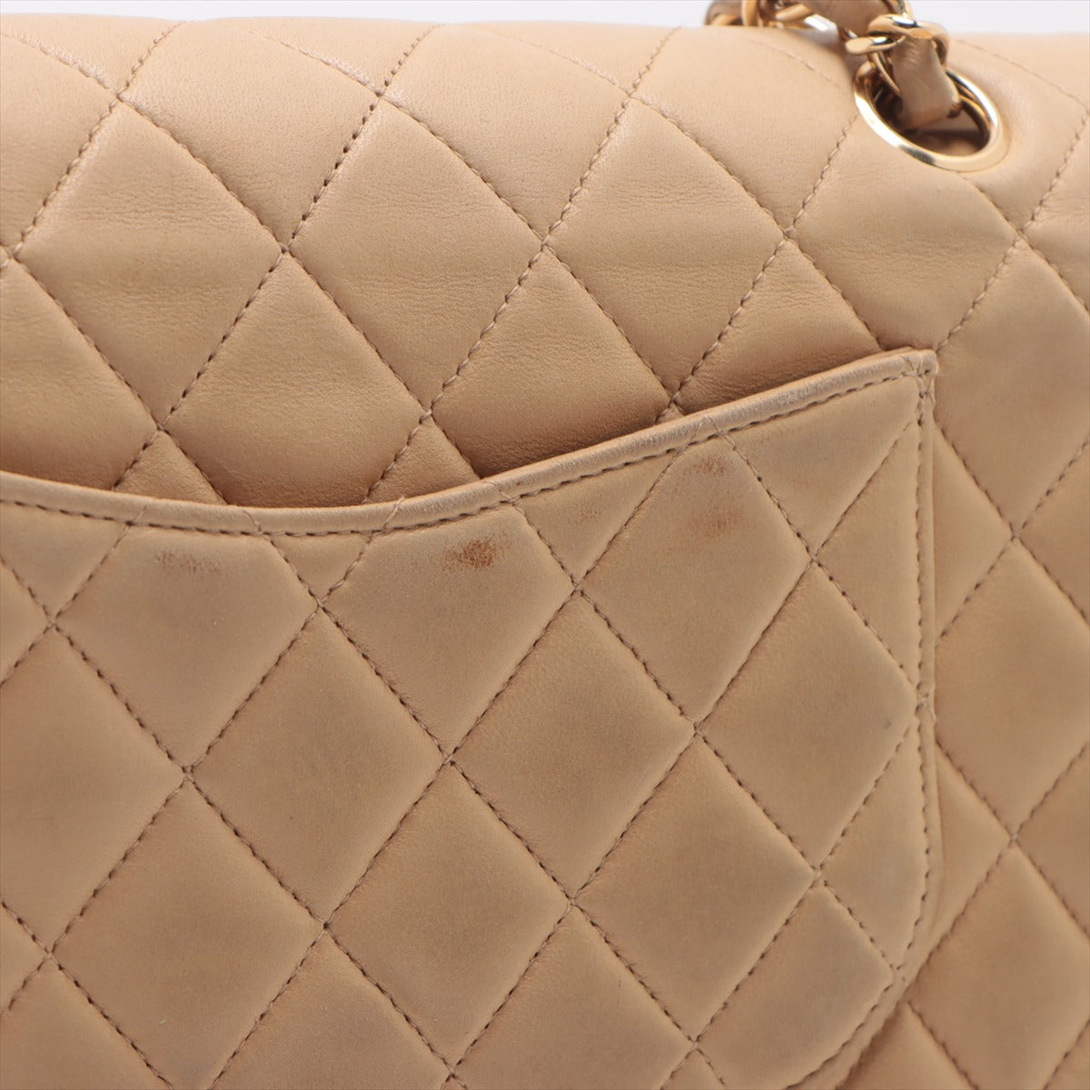 Chanel CC Logo Matelasse 25 Lambskin Double Flap Double Chain Bag Beige * PREORDER *