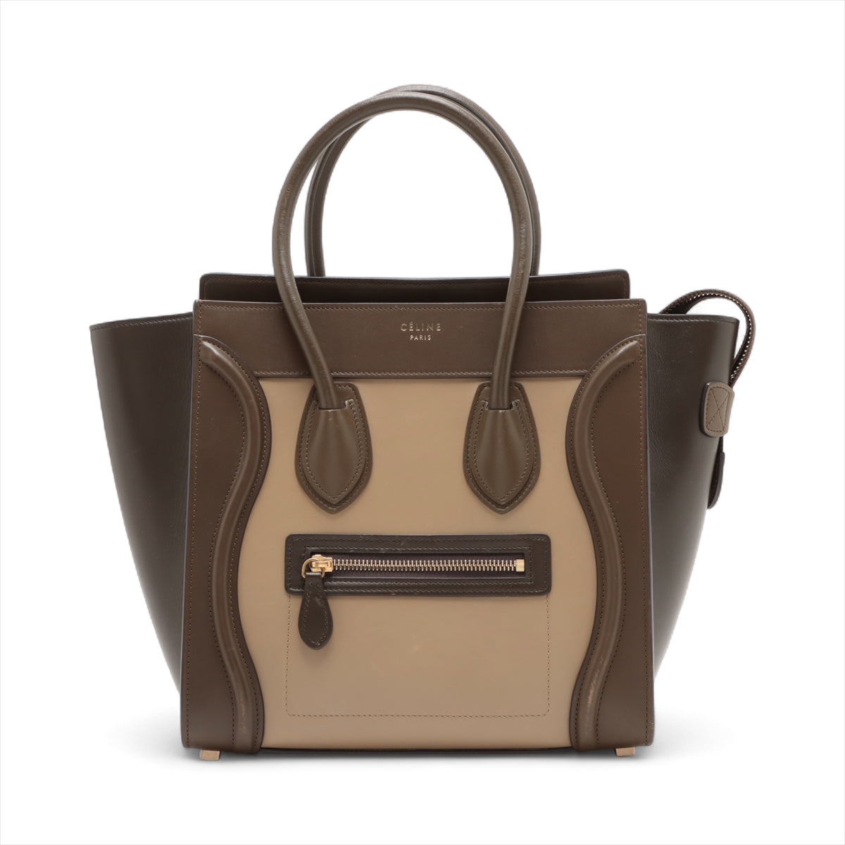 Celine Luggage Micro Shopper Handbag Brown x Beige * PREORDER *