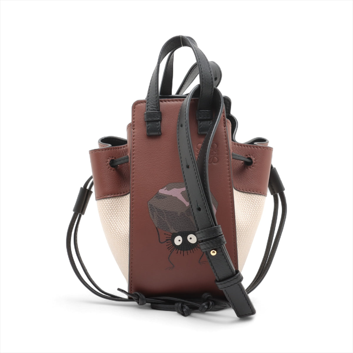 Loewe x Studio Ghibli Hammock Drawstring Mini Leather Two-Way Shoulder Bag Brown x Beige * PREORDER *