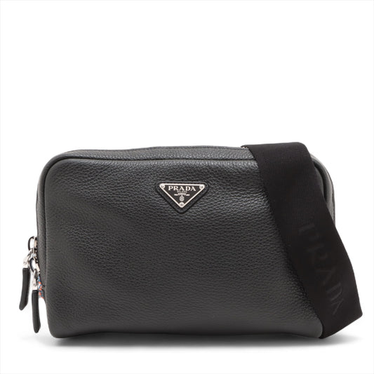 Prada Vitello Daino Leather Sling Bag Black with charm * PREORDER *