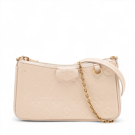Best Louis Vuitton Monogram Empreinte Easy Pouch On Strap Creme 