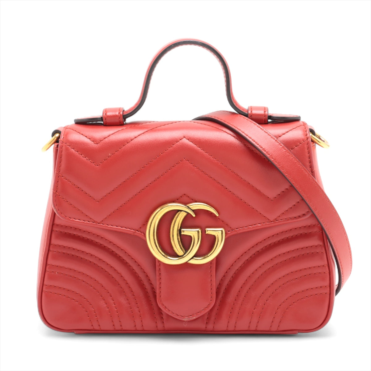 Gucci GG Marmont Leather Two-Way Shoulder Bag Red * PREORDER *