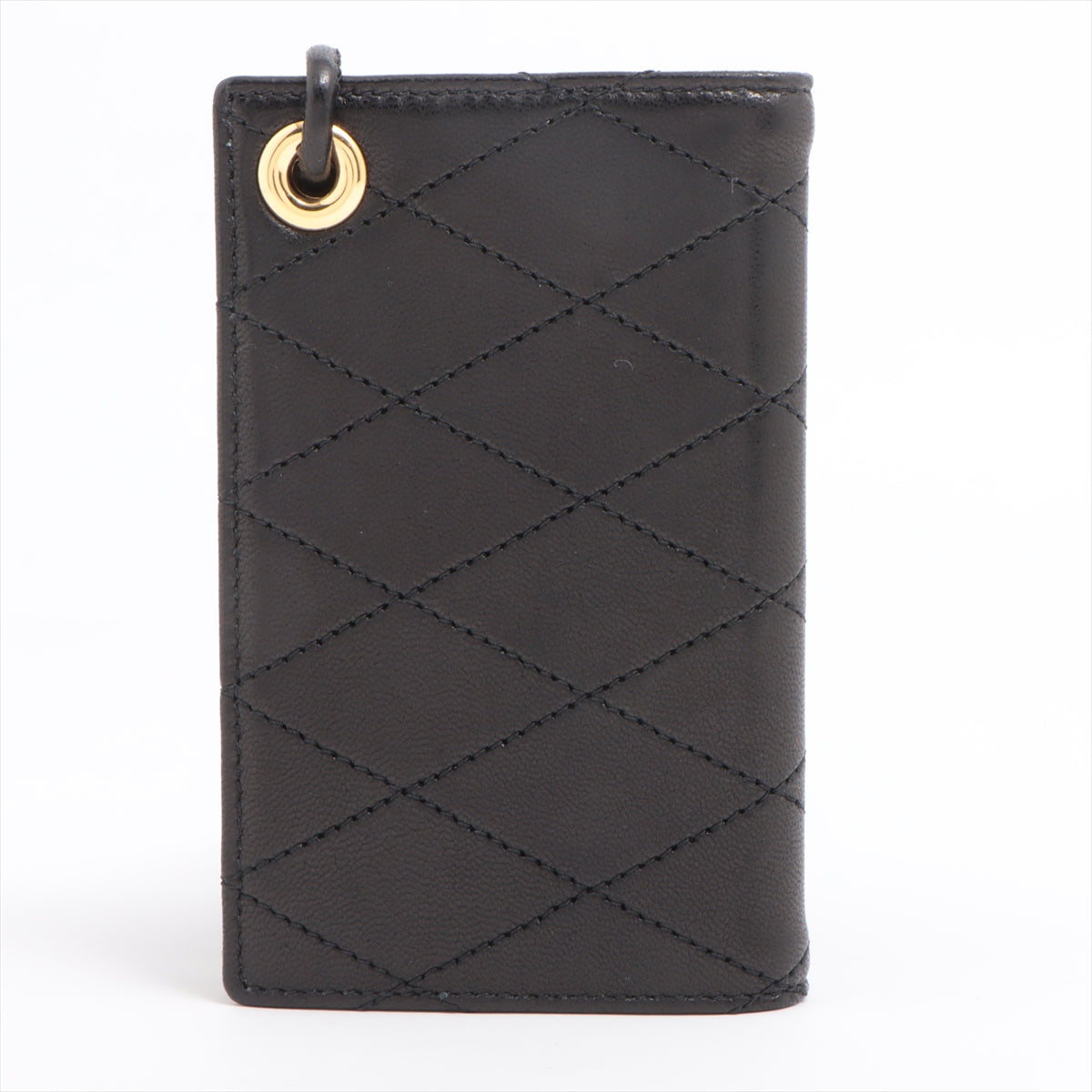 Buy Buy Second Hand Saint Laurent Leather Strap Card Case Black