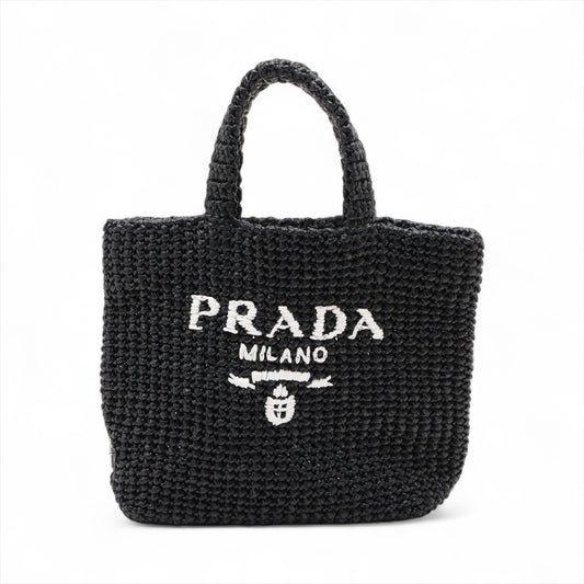 Prada Raffia Crochet Handbag Black * PREORDER *