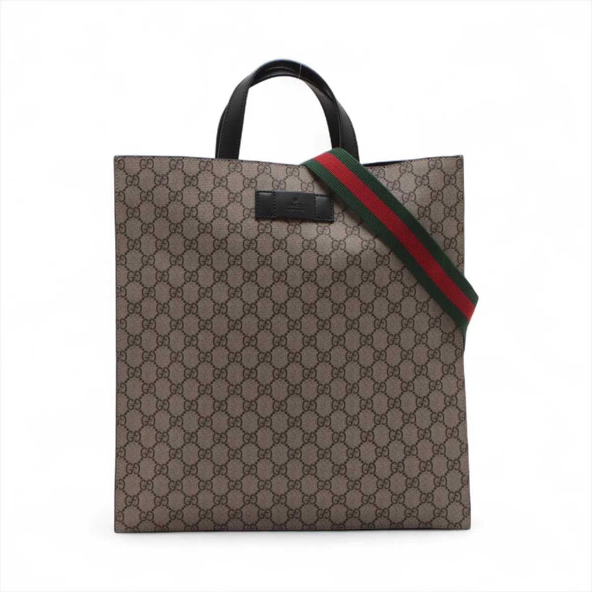 Best Buy Second Hand Gucci GG Supreme Leather Two-Way Shopper Bag Brown