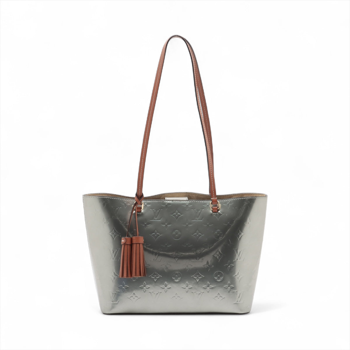 Best Louis Vuitton Monogram Vernis Long Beach PM Silver