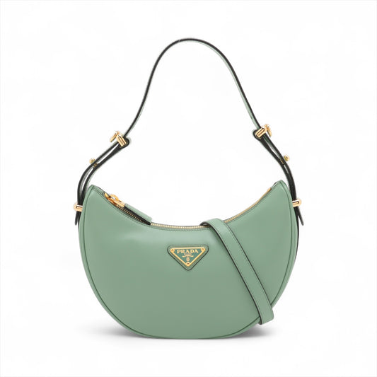 Prada Arque Leather Two-Way Shoulder Bag Sage Green * PREORDER *