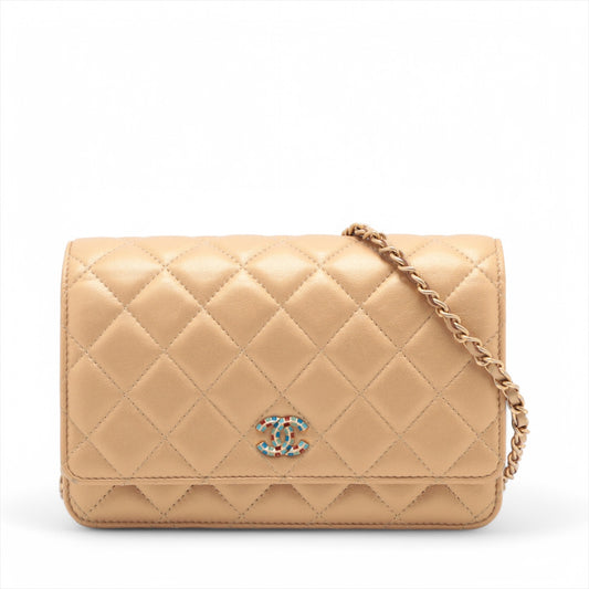 Chanel Multicolor CC Logo Matelasse Lambskin Chain Shoulder Bag Gold * PREORDER *