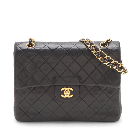 Chanel CC Logo Matelasse Lambskin Double Flap Double Chain Bag Black * PREORDER *