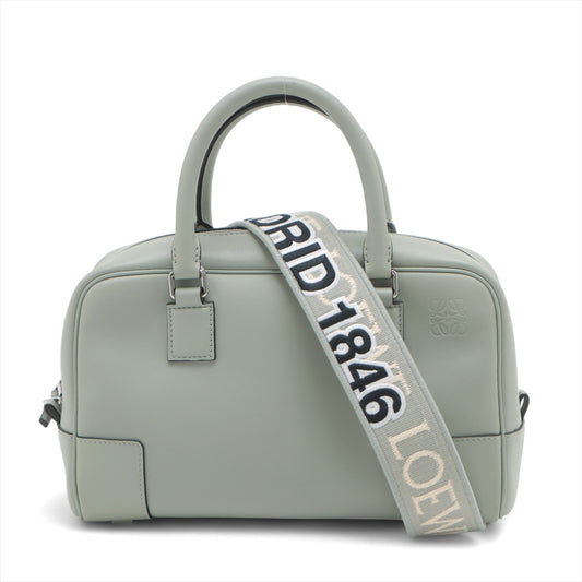 Best Loewe Amazona 23 Leather Two-Way Handbag Sage Green