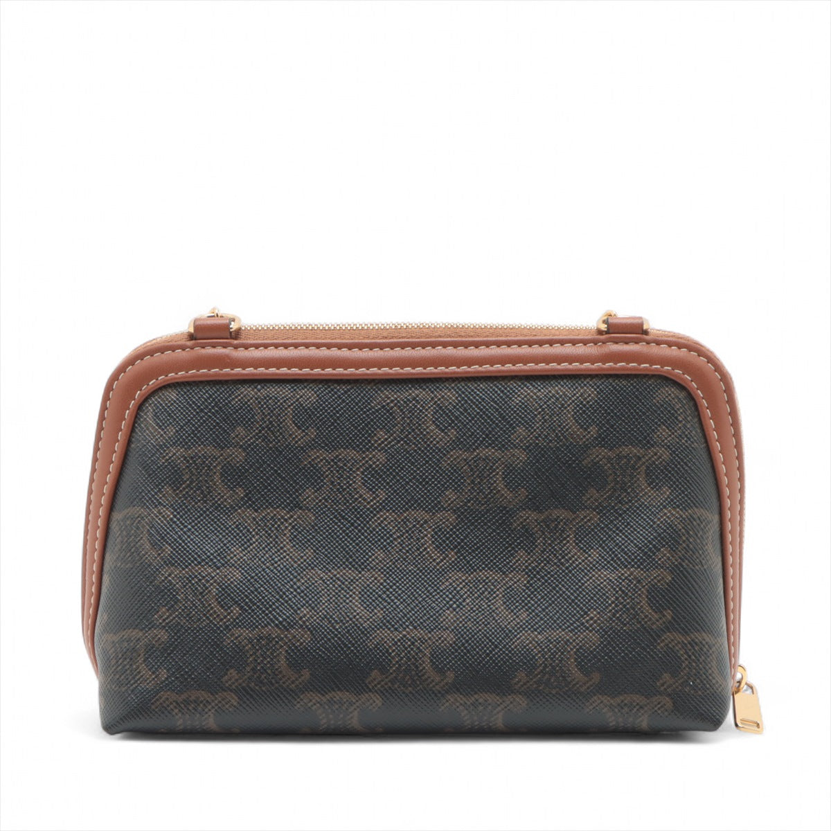 Celine Triomphe Chain Shoulder Bag Black x Brown * PREORDER *