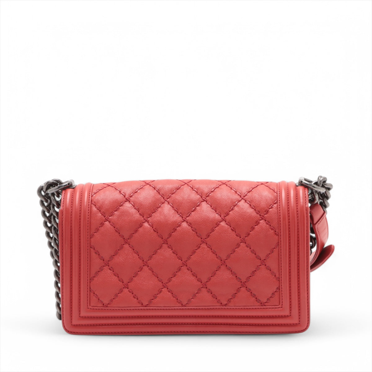 Chanel Boy Chanel 25 Matelasse Leather Chain Shoulder Bag Red * PREORDER *