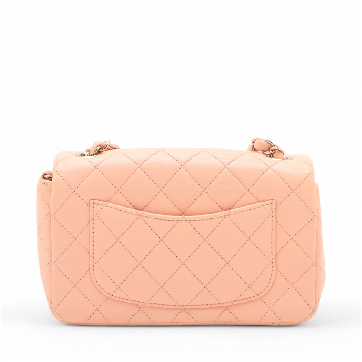 Chanel CC Logo Mini Matelasse 20 Lambskin Single Flap Single Chain Bag Salmon Peach * PREORDER *