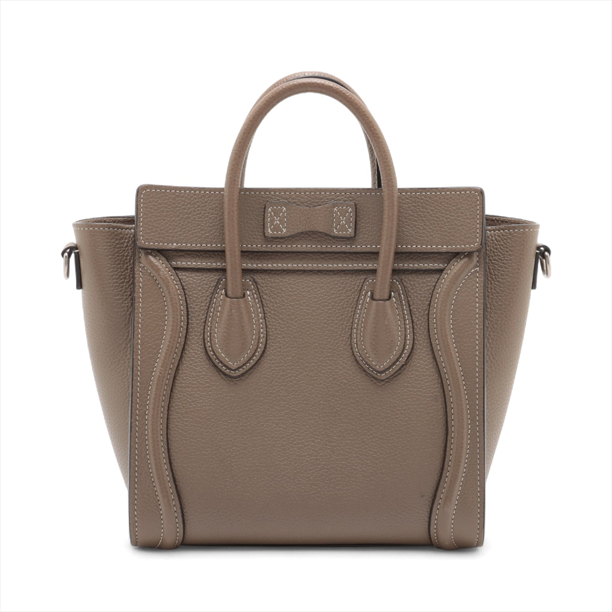 Best Seller Celine Luggage Nano Shopper Leather Handbag Greige