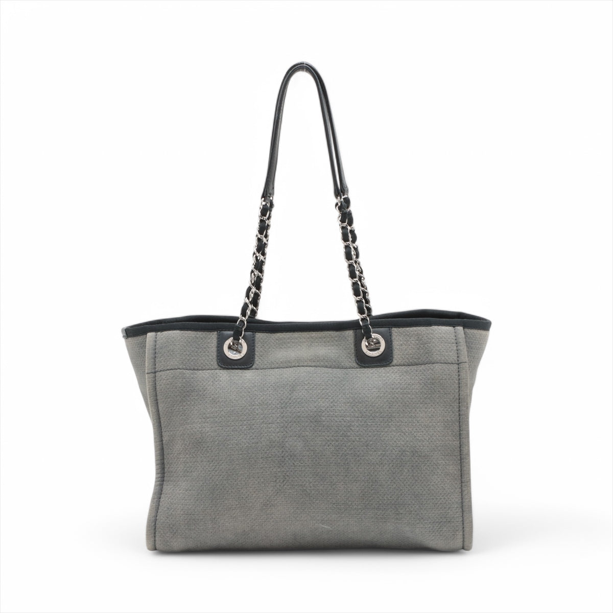 Chanel Deauville MM Canvas Chain Tote Bag Gray * PREORDER *