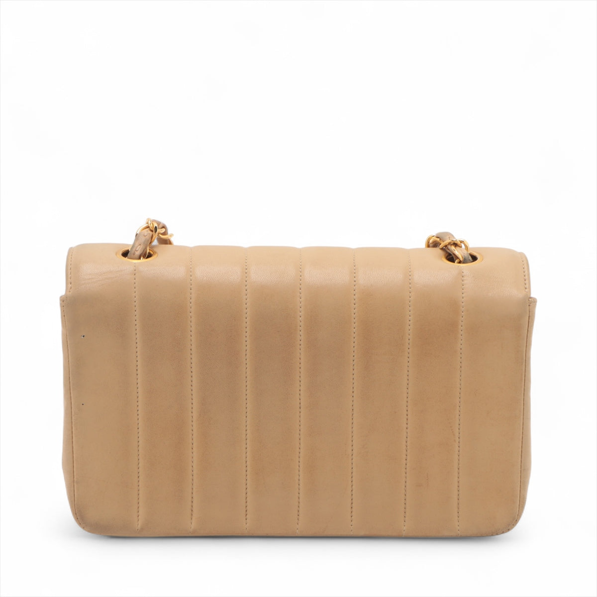 Chanel CC Logo Mademoiselle Lambskin Single Flap Single Chain Bag Beige * PREORDER *