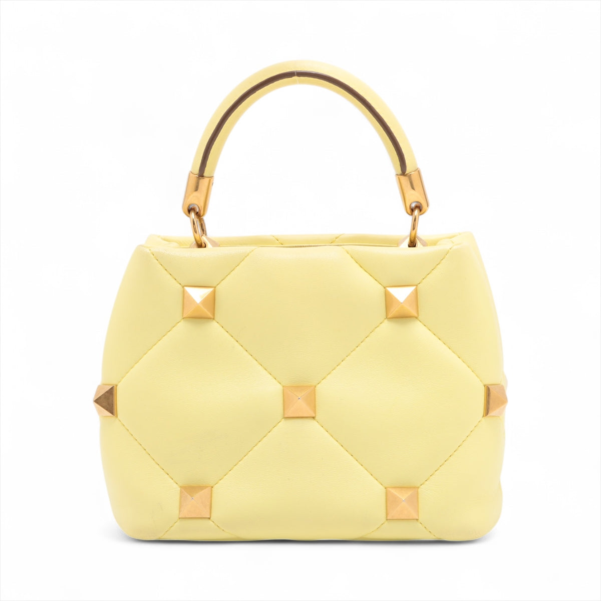 Valentino Garavani Roman Stud Leather Shoulder Bag Yellow * PREORDER *