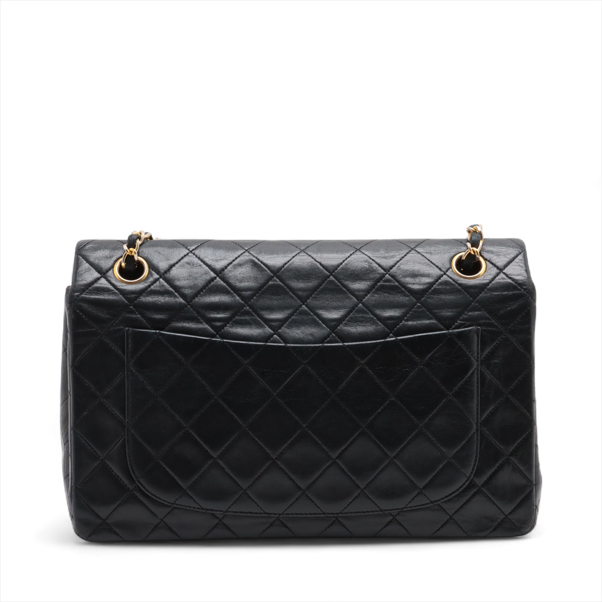 Chanel CC Logo Matelasse Lambskin Single Flap Double Chain Bag Black * PREORDER *