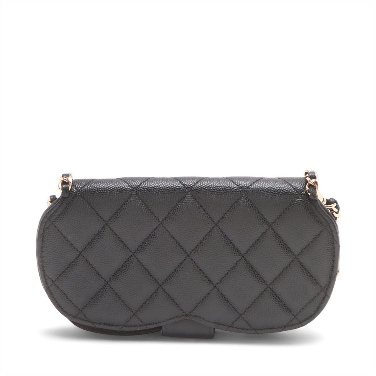 Chanel CC Logo Matelasse Caviar Skin Chain Eyewear Case Shoulder Bag Black * PREORDER *