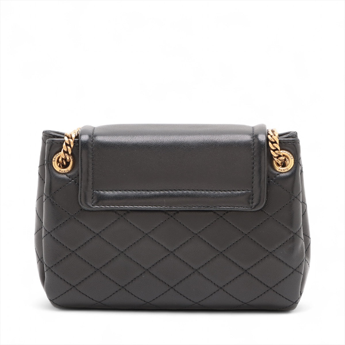 #1 Saint Laurent Paris Mini Nolita Leather Chain Shoulder Bag Black