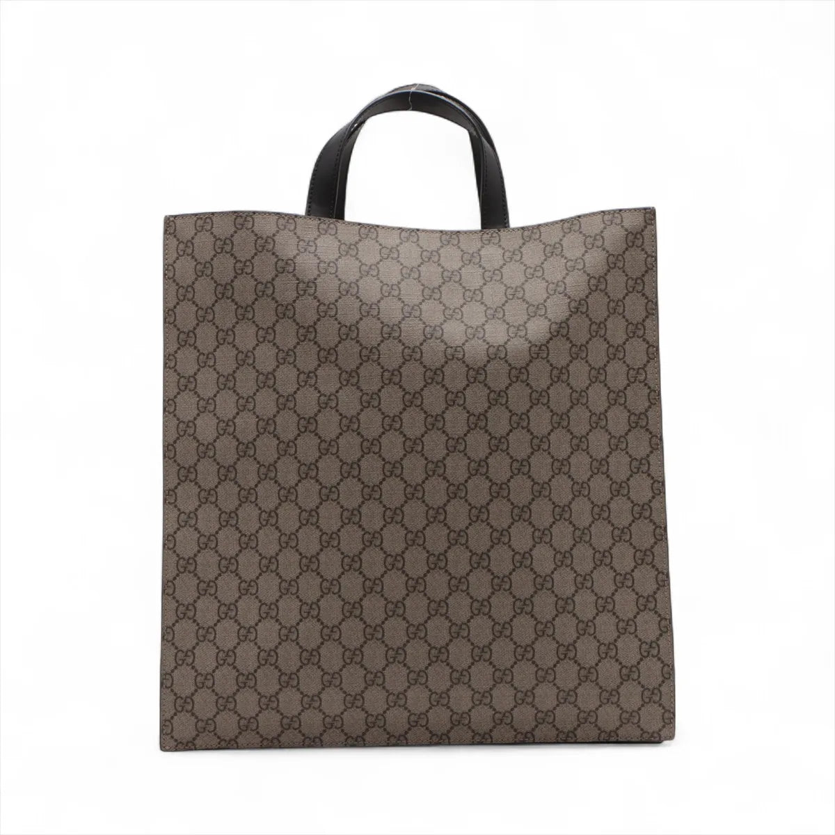 #1 Buy Second Hand Gucci GG Supreme Leather Two-Way Shopper Bag Brown