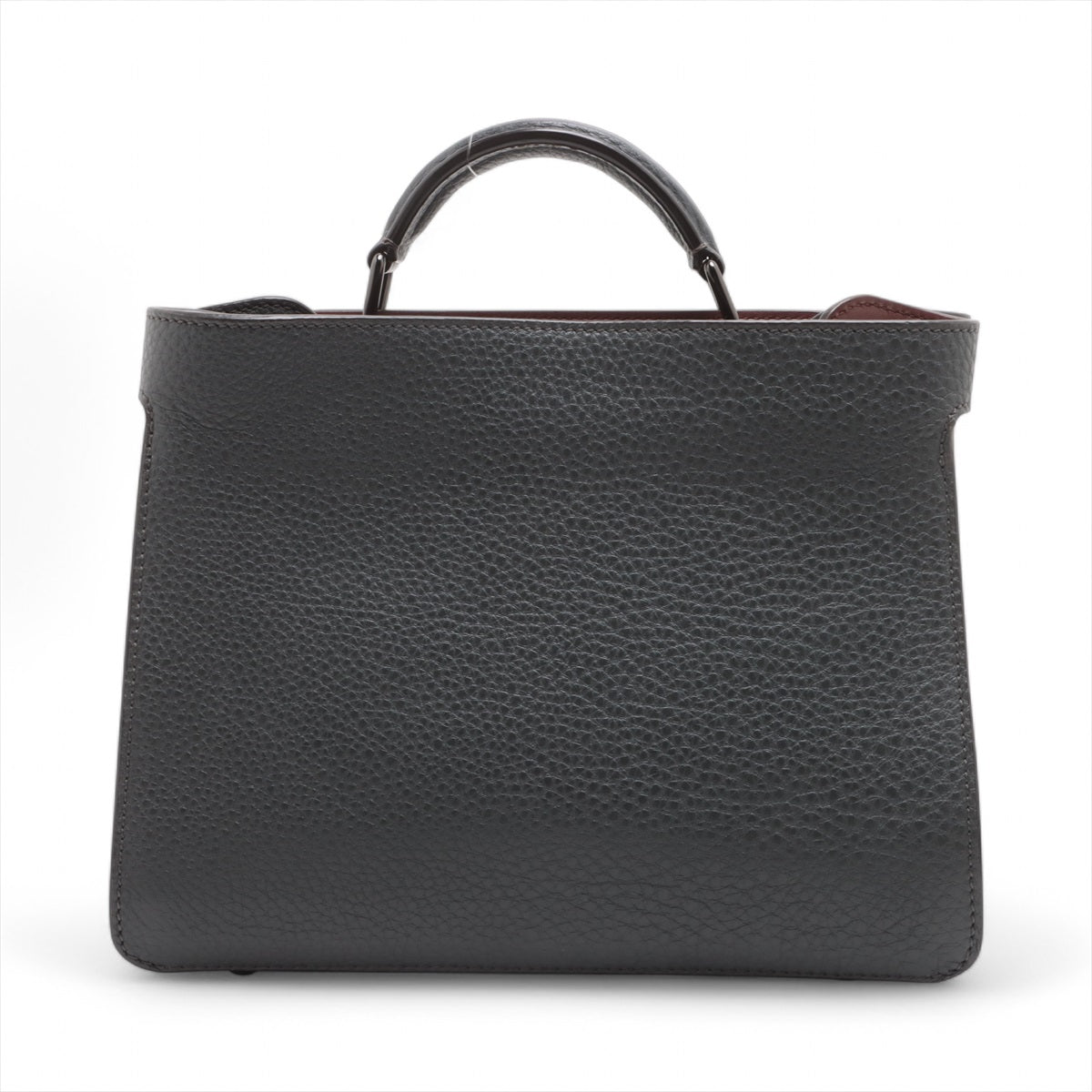 #1 Fendi Peekaboo ISeeU Small Leather Two-Way Handbag Black