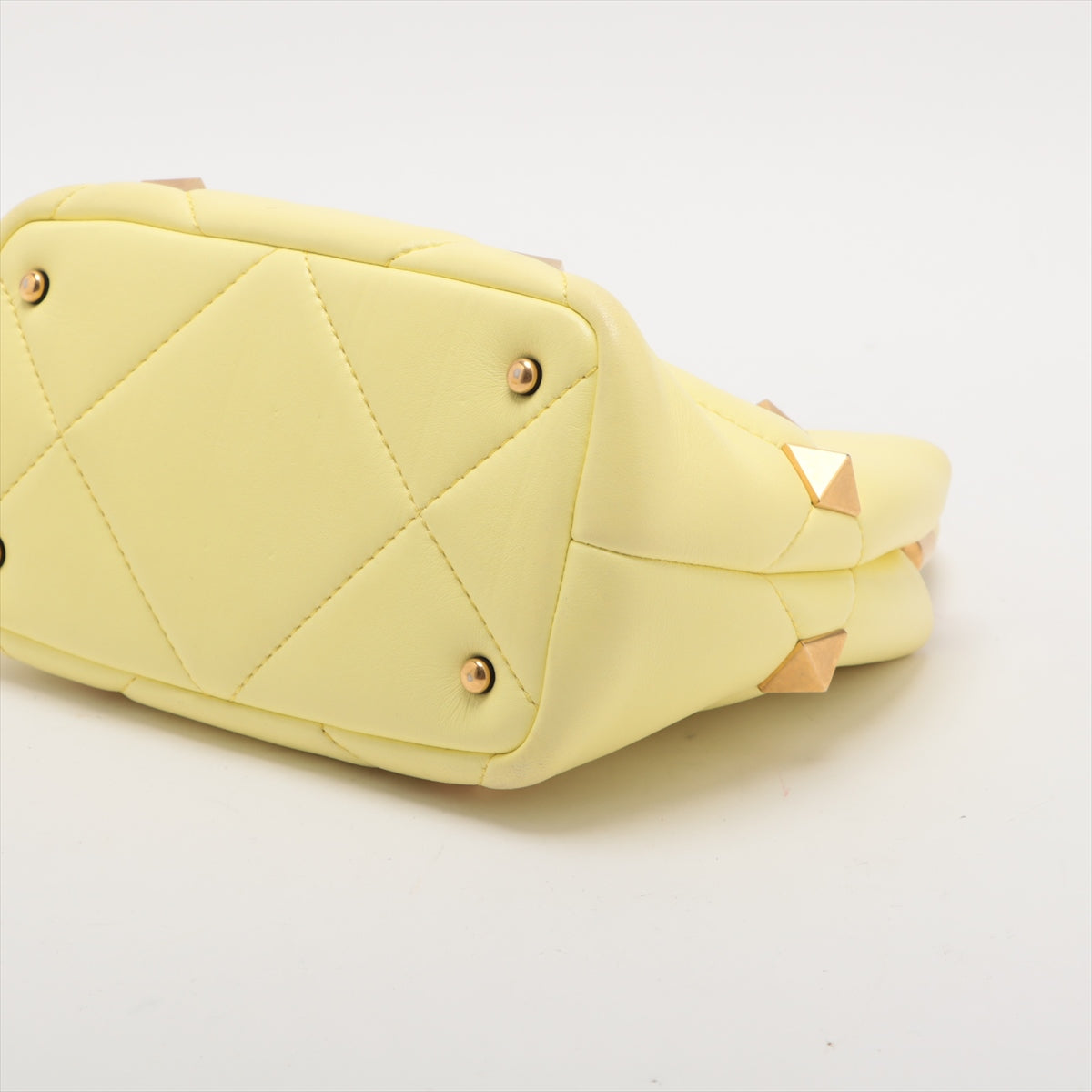 Valentino Garavani Roman Stud Leather Shoulder Bag Yellow * PREORDER *