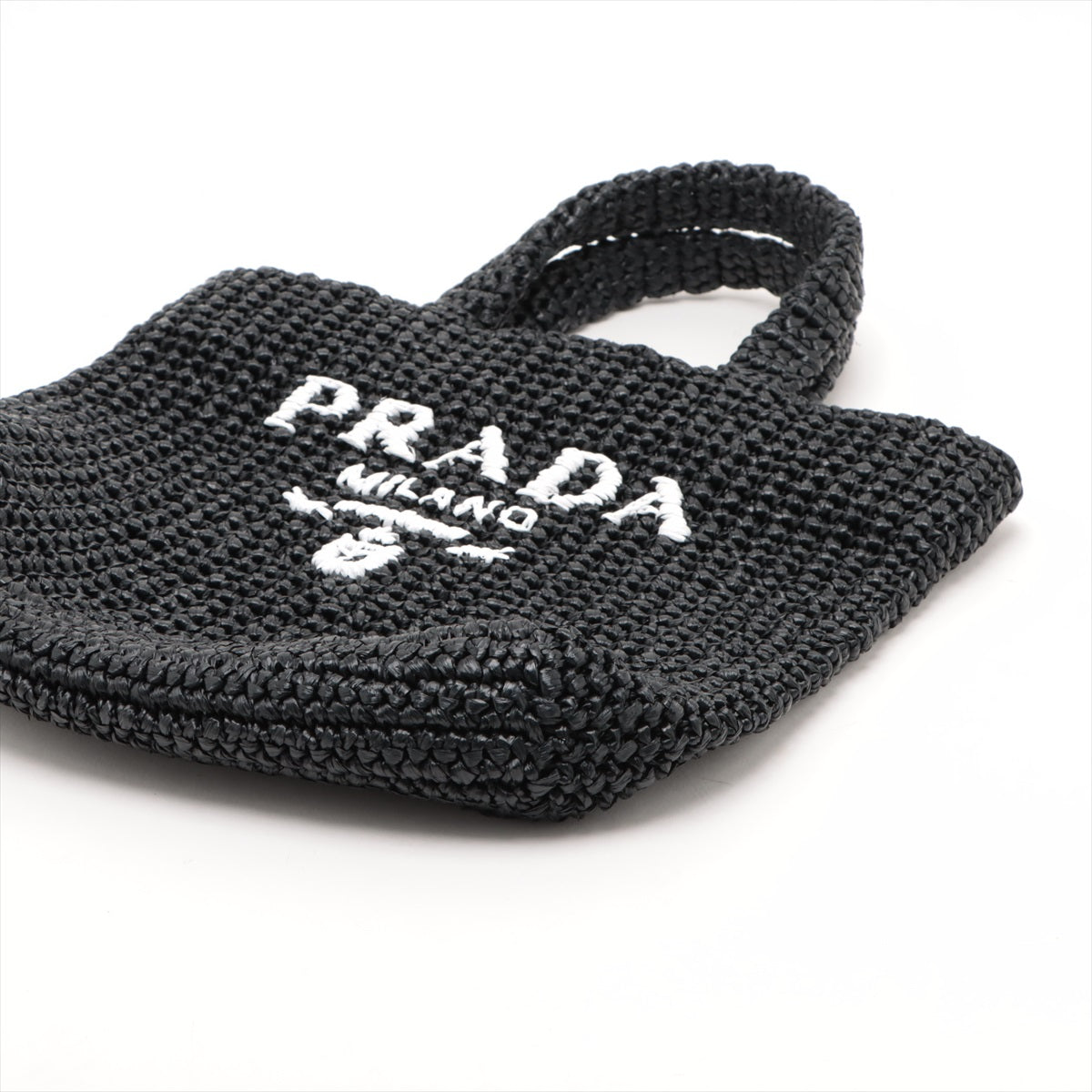 Prada Raffia Crochet Handbag Black * PREORDER *