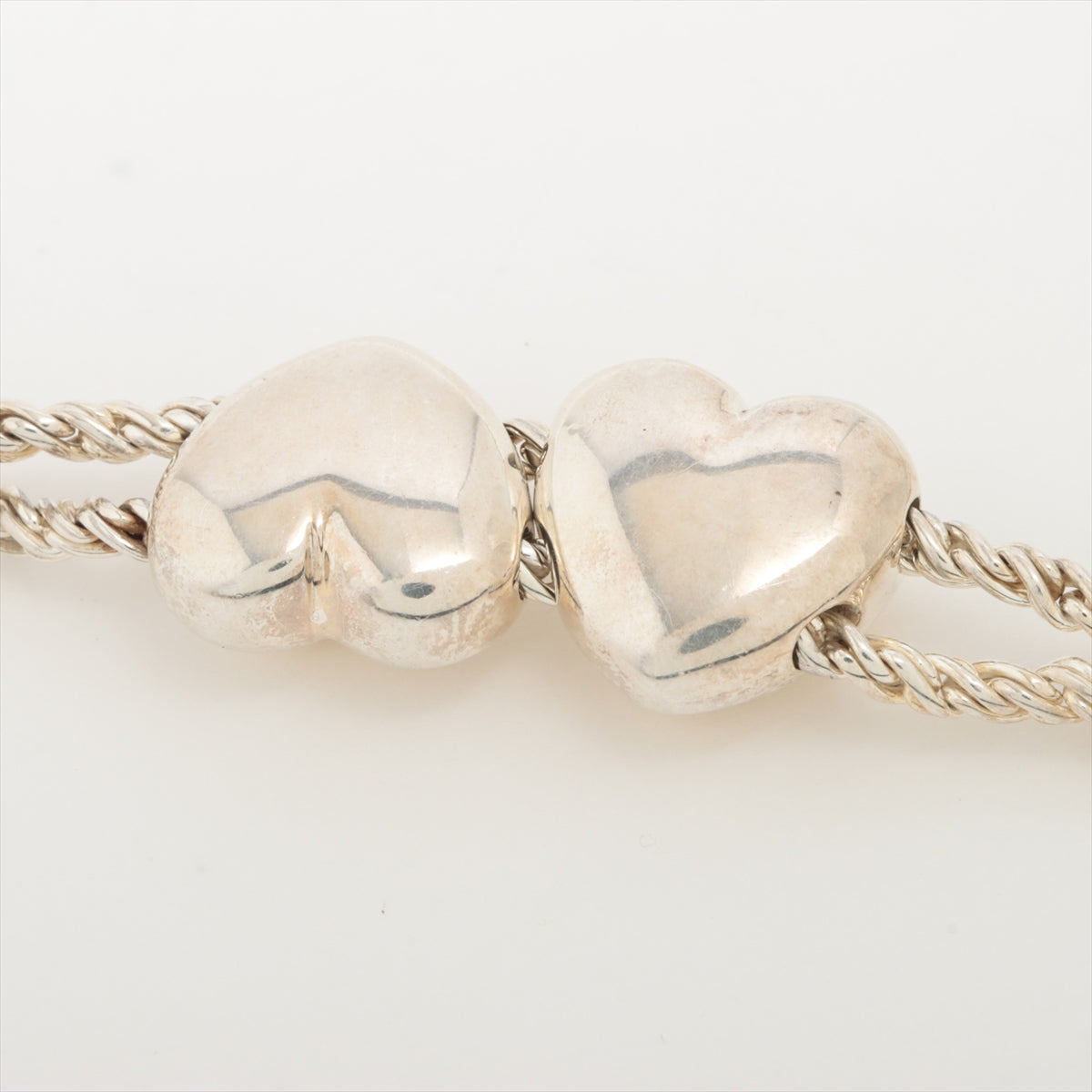 Tiffany & Co. Double Heart Rope Bracelet Silver x Gold